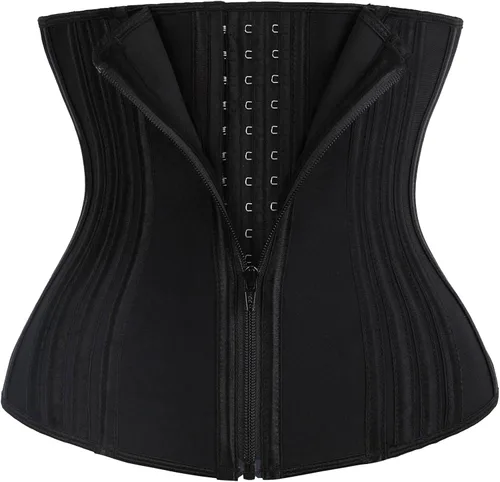 Vista 8 de Entrenador de cintura de torso corto para mujer, grasa del vientre inferior, corsé de entrenamiento Fajas Colombianas