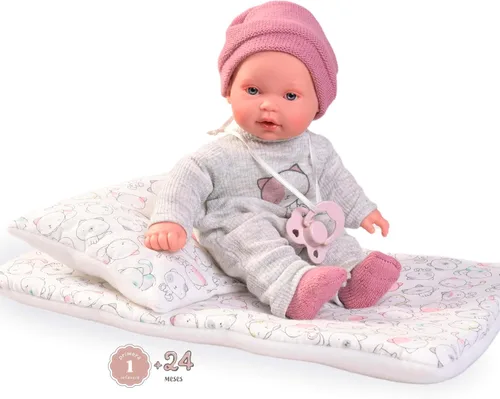 Vista 2 de Antonio Juan Kika - Bolsa de muñeca (10.6 in), diseño de llorar sin su lechón (rosa)