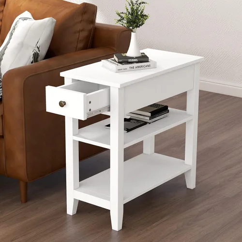 Vista 6 de ChooChoo - Mesa auxiliar para sala de estar con cajón y estante