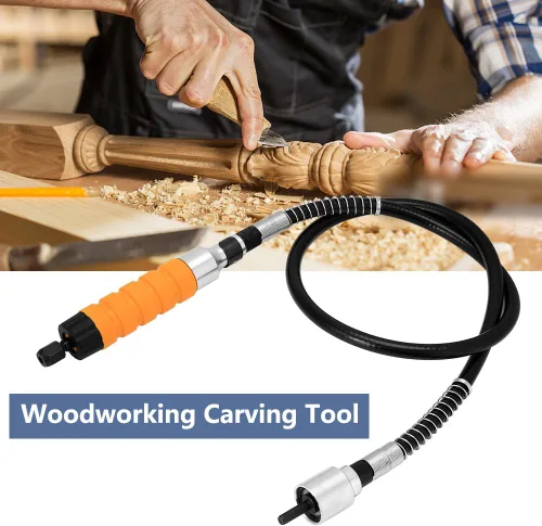 Vista 3 de Kits de cuchillos eléctricos para tallar carpintería, cincel para tallar carpintería, 5 cuchillas y tubo suave, herramienta de tallado de madera