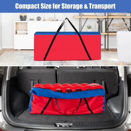 Vista 4 de HONEY JOY Bolsa de transporte y almacenamiento gigante 4 en una fila, bolsa de transporte grande y resistente para juego gigante de 4 en punta