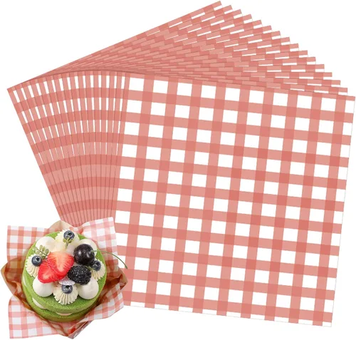 Vista 15 de Honeydak 200 hojas de papel de cera verde para alimentos, 7 pulgadas, surtido de cestas de pergamino verdes para sándwich, hamburguesas, a prueba