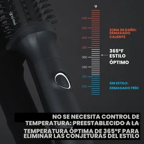 Vista 3 de ghd Rise Cepillo Caliente Voluminizador - Cepillo caliente profesional de 1.25” para cabello seco con elevación máxima de la raíz, 2x volumen