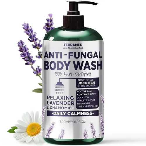 Vista 9 de Gel de baño antifúngico con aceite de árbol de té y aceite de limón Jabón antifúngico de 1% tolnafato ayuda a combatir la tiña, la picazón fornal