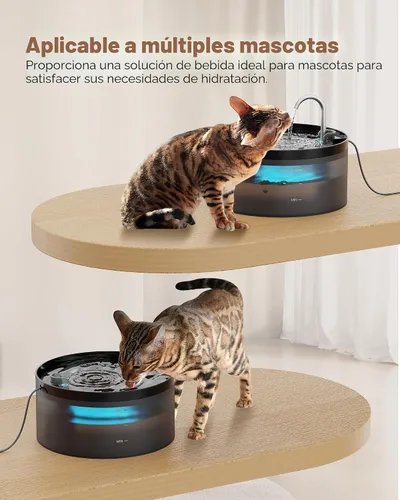 Vista 8 de Fuente de agua para gatos: fuente para gatos de 108 oz/3.2 L, dispensador de bebida súper silencioso para mascotas, fuentes de agua para gatitos
