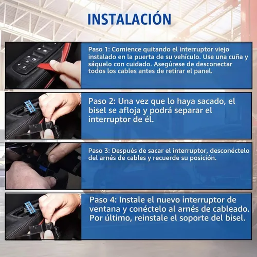 Vista 6 de Interruptor de ventana Master Power compatible con Dodge Journey 2011-2016, controlador lateral del conductor de 8+13 pines, carcasa ABS/PP