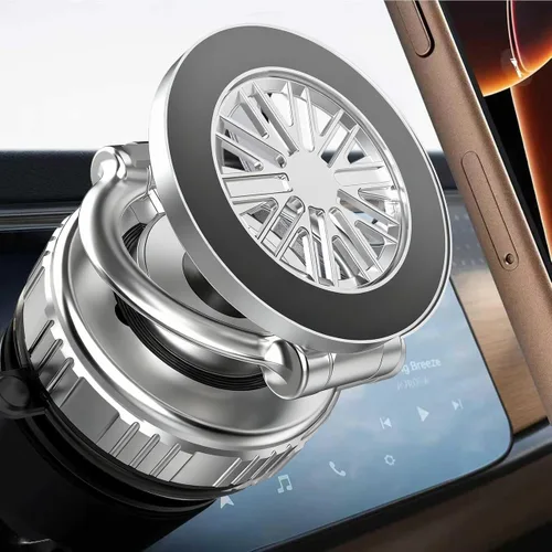 Vista 9 de Soporte magnético para teléfono de coche con ventosa fuerte 360° ajustable plegable soporte de teléfono portátil para tu coche/gimnasio/espejo