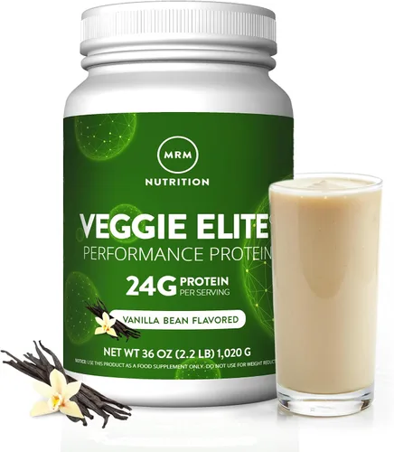Vista 9 de MRM Nutrition Veggie Elite Performance Proteína Sabor a moca de chocolate Proteína a base de plantas Fácil de digerir Con BCAA Vegano +