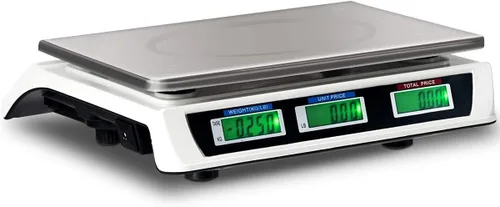 Vista 4 de Goplus Escala digital de 66 libras para computación de precios Deli, peso de conteo electrónico con pantalla LCD transparente dual, parte superior