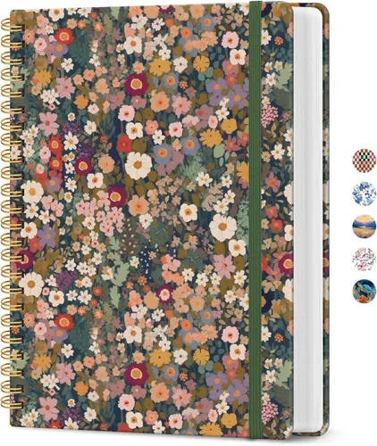 Vista 30 de Cuaderno rayado en espiral para el trabajo, 300 páginas gruesas B5 (7.1 x 10 pulgadas), diario a rayas universitarias para mujeres y escritura