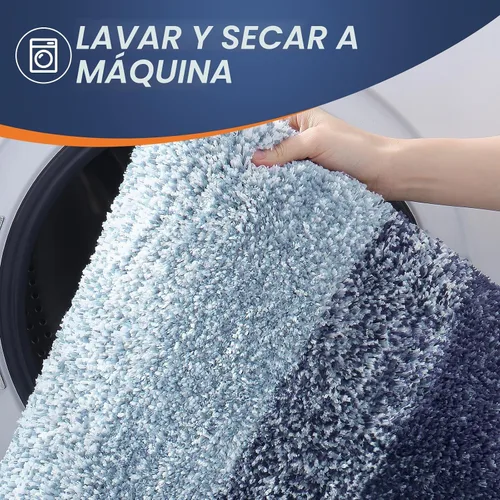 Vista 6 de OLANLY - Alfombras de baño pequeñas de 24 x 16 pulgadas, alfombras de baño de microfibra extra suave y absorbente Alfombra de baño de felpa