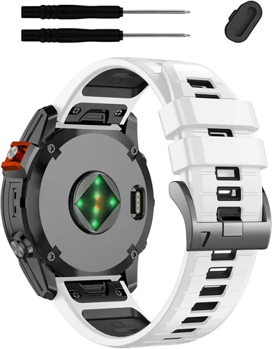 Vista 20 de Correa de reloj QuickFit de silicona de 1.024 in para Garmin Fenix 9/8 Paquete de 3 1