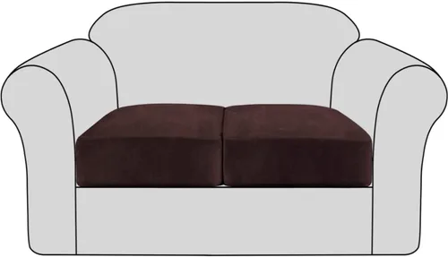 Vista 8 de Fundas de cojín elásticas de terciopelo para sofá, fundas de cojín de felpa suave, protector de muebles, funda de cojín antideslizante con parte