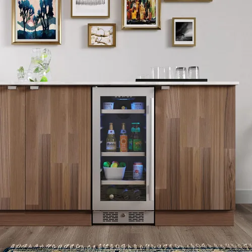 Vista 9 de Avallon ABR151BLSS Centro de bebidas de 15 pulgadas de ancho para 86 latas con iluminación LED