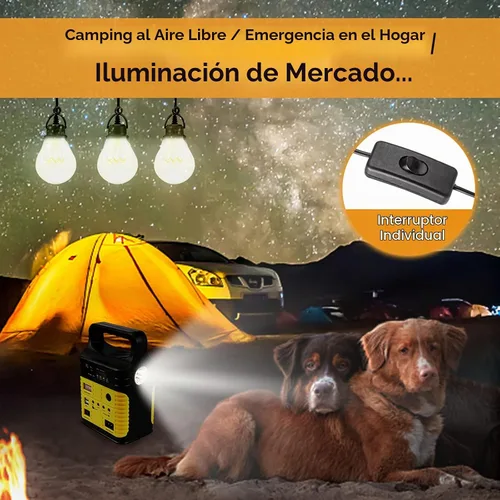 Vista 9 de Generador solar portátil con panel, estación de energía 10000mAh