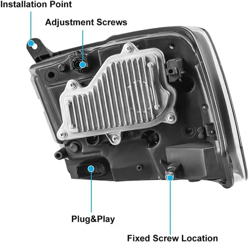 Vista 3 de CPW Faros delanteros aptos para Dodge Ram 1500 2500 3500 2013-2018 con luz de posición LED de fábrica, conjunto de lámparas de cabeza de proyector