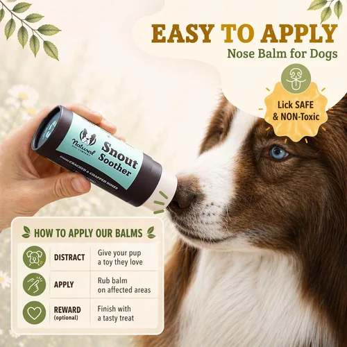 Vista 8 de Natural Dog Company Snout Soother Balm Tin 1 oz – Bálsamo para nariz de perro completamente natural para narices secas y agrietadas – Bálsamo