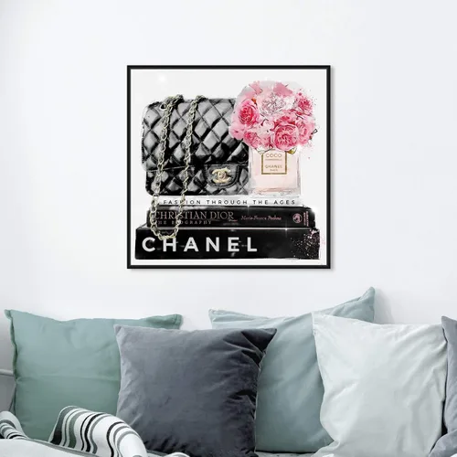 Vista 4 de The Oliver Gal Artist Co. Fashion and Glam - Lienzo decorativo para pared, diseño elegante de Paris, bolsos para decoración del hogar, 24 x 24