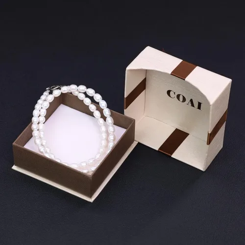 Vista 7 de COAI Collar de perlas de agua dulce para mujer y niña, Perla de agua dulce, Agua dulce perla