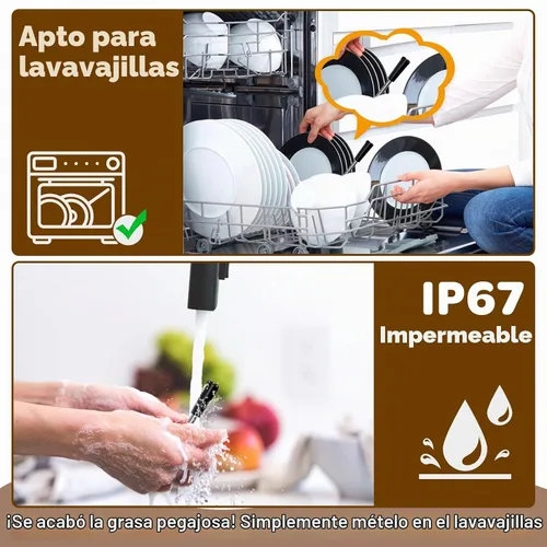 Vista 7 de Termómetro Inalámbrico para Carne con Alertas en Tiempo Real - Sonda Bluetooth Inteligente para Barbacoa, Parrilla, Horno, Ahumador - Bluetooth