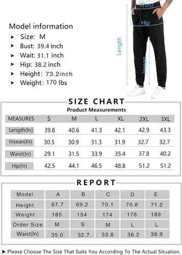 Vista 6 de Pantalón de vellón de deporte THE GYM PEOPLE para hombre, con bolsillos profundos, pantalón de deporte holgado para entrenamiento o correr