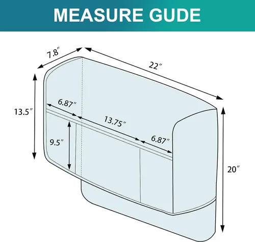 Vista 6 de Turquoize Fundas impermeables para reposabrazos de sillas y sofás, 2 unidades, protectores de brazo para sofá con bolsillo lateral, protector