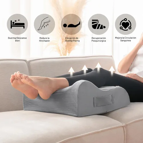 Vista 2 de LightEase Almohada de Espuma Viscoelástica para Soporte y Elevación de Piernas, Rodillas, Tobillos y Pies para Recuperación de Cirugía