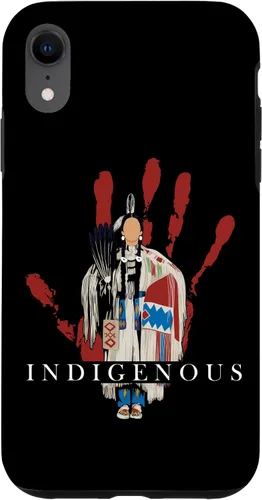 Vista 25 de Funda para iPhone 17 con diseño de sangre india de mano roja indígena nativa americana