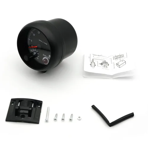 Vista 8 de Geevorks, tacómetros de reemplazo automotriz de 3.75'' 12V, 0-8000RPM luz azul, tacómetro de RPM para vehículos de gasolina de 1-8 cilindros, 1-2