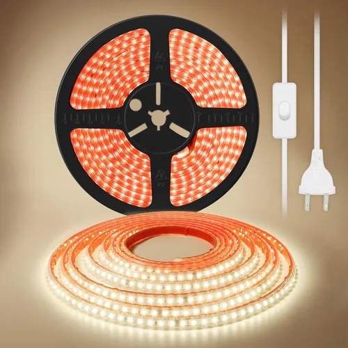 Vista 10 de Tiras de Luces LED de CA 120V de 3.28 Pies Blanco Cálido con Enchufe de EE.UU. 1M Luces LED Cortables SMD 2835 de 110 Voltios Cintas de Luces LED