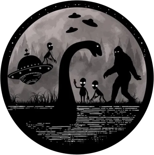 Vista 3 de Bigfoot Loch Ness Monster Nessie Sasquatch Ufo Funny Aliens PopSockets Swappable PopGrip