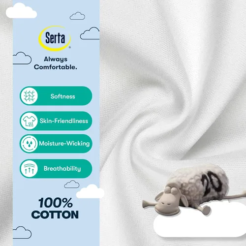 Vista 7 de Serta Edredón de plumón europeo tamaño individual para todas las estaciones, 100% algodón, 600 poder de relleno extra esponjoso, fabricado