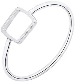 Vista 2 de LOYJOY Geometric Square Midi Rings For Women Men Jewelry Minimalist Anillos Gold Color Stacking Rings Bisuteria Anel