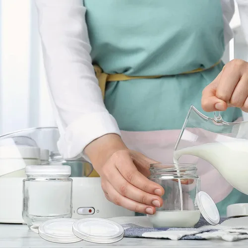 Vista 5 de 15 tapas para tarros de yogur, plástico transparente, reutilizables, polipropileno sin BPA, parte superior de rosca, transparentes, redondas, aptas