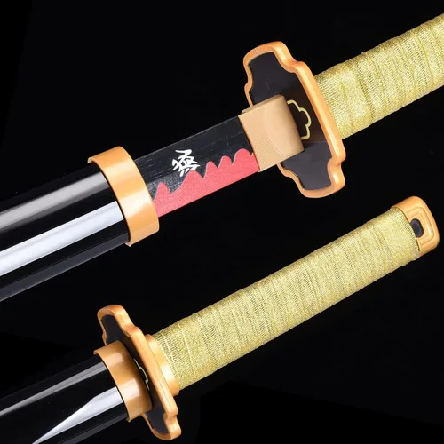 Vista 12 de ziqing Espada para cosplay de Demon Slayer hecha a mano, Katana de 31 pulgadas con múltiples estilos para elegir