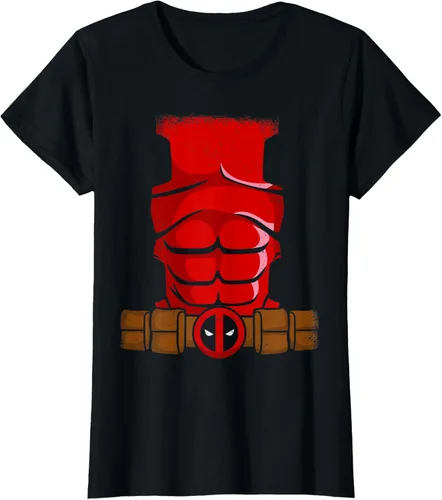 Vista 7 de Marvel Deadpool Wade Wilson - Camiseta para disfraz de Halloween