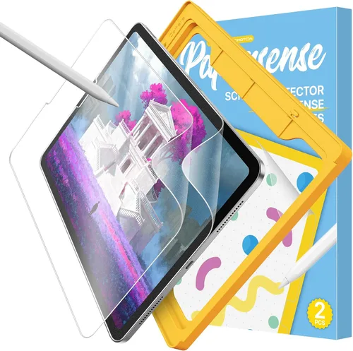 Vista 15 de OMOTON Paquete de 3 protectores de pantalla para iPad de 6ª y 5ª generación, protector de pantalla de vidrio templado compatible con Apple iPad Pro