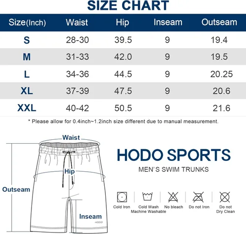 Vista 7 de HOdo Traje de baño para hombre de 9 pulgadas de secado rápido