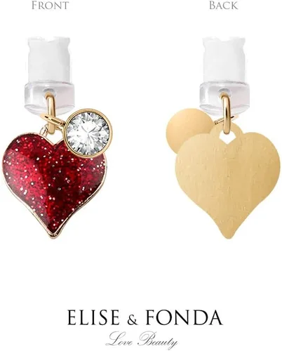 Vista 4 de ELISE & FONDA CP139 Puerto de carga USB Anti Polvo Plug Little Heart Love Colgante Colgante Teléfono Charm para iPhone 11/XS MAX/XR/X/8