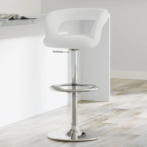 Vista 9 de Zuri Muebles Monza Taburete giratorio sin brazos de altura ajustable negro