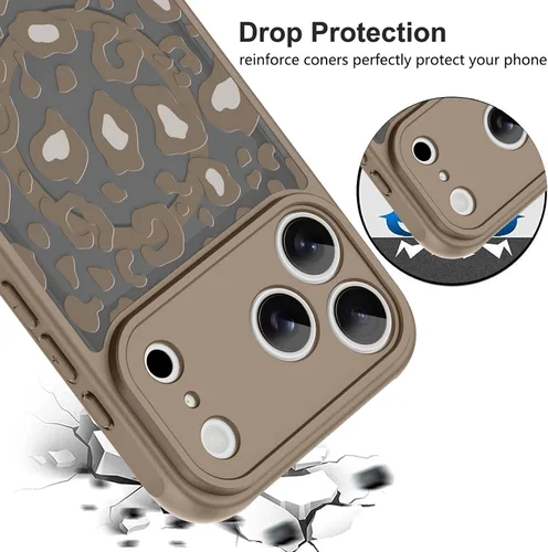 Vista 142 de KANGHAR - Funda compatible con iPhone 11, diseño de leopardo negro, textura de neumático antideslizante, a prueba de golpes, funda protectora
