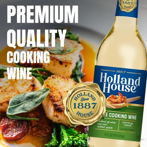 Vista 6 de Holland House Vino blanco para cocinar, ideal para cocinar, asar y marinar, 16 onzas líquidas