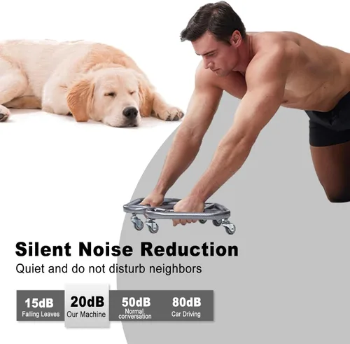 Vista 8 de HOTWAVE Rueda de rodillo de abdominales para entrenamiento de núcleo, equipo de ejercicio abdominal extra ancho para abdominales, brazos y espalda