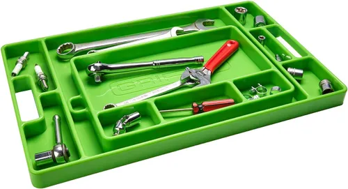 Vista 2 de Gripty (Duo-Pack) Bandeja de herramientas de silicona premium Flexible Alfombrilla multiusos Organizador de caja de herramientas portátil