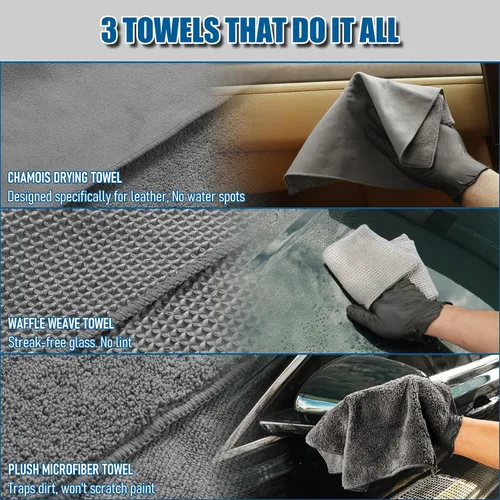 Vista 5 de 45Pcs Car Cleaning Kit, Car Interior Detailing Kit, 8000Pa Corded Handheld Car Vacuum, Car Detailing Brushes, Car Duster, Windshield Cleaner Tool