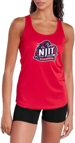 Vista 486 de Camiseta deportiva sin mangas oficial de NCAA Collegiate para mujer, con espalda cruzada, colección con logotipo primario