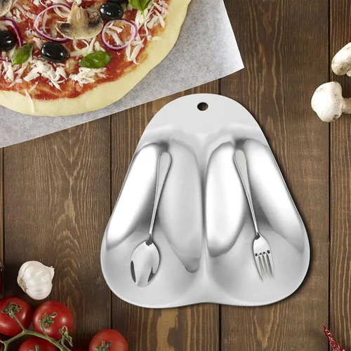 Vista 7 de DOITOOL Soporte para cuchara doble de acero inoxidable, soporte grande para cucharón de sopa de pátula, soporte para cuchara para cocina