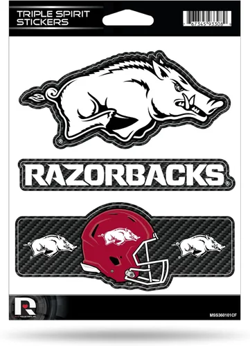 Vista 54 de Rico Industries NCAA - Lámina de adhesivos triple diseño de Alabama Primario