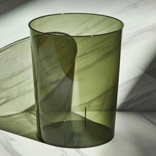 Vista 3 de LIFKOME Papelera de plástico para basura, cubo de basura pequeño, redondo, contenedor de basura para fiestas, para baño, dormitorio, oficina