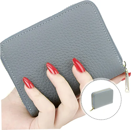 Vista 5 de MAGICLULU 4pcs Wallet Holder Change Coin Pouch Convenient Bag Billeteras De Hombres Cuero Original Portable Organizer Large Cards Container Small